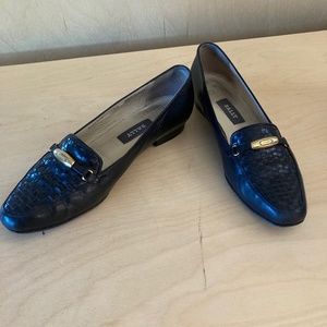 Bally Vanessa Womens Leather Loafers Vintage Style